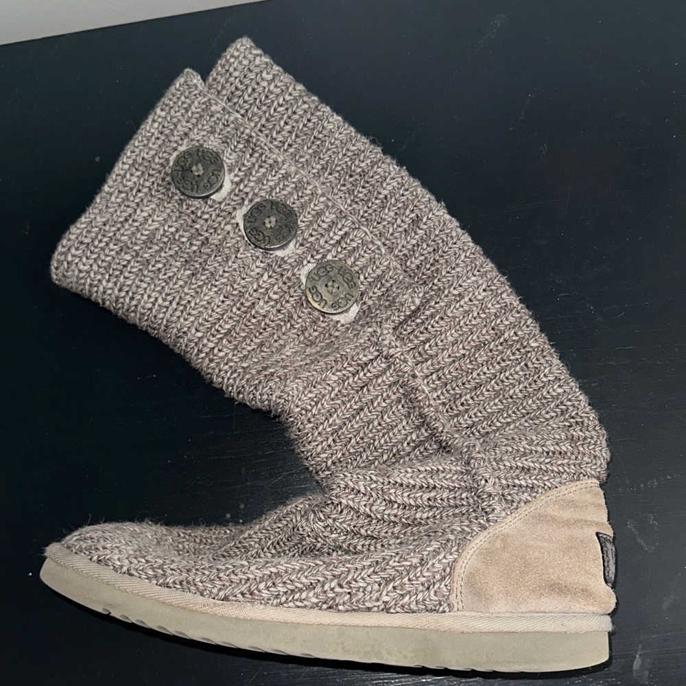 UGG Women's Knit Winter Boots - Gray - Picture 4 of 4